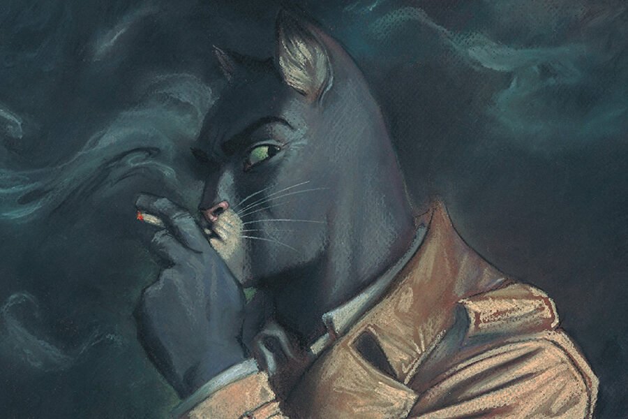 Smoking cat graphic novel Blacksad